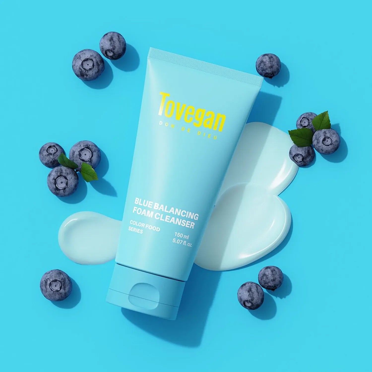 Tovegan Color Food Series Blue Balancing Foam Cleanser 150mL