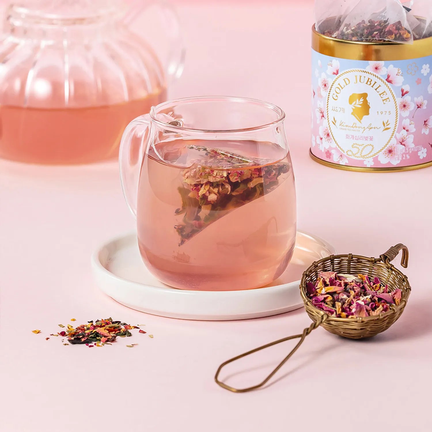 Ssanggye Gold Jubilee #Hwagae Simni Cherry Blossom Tea 10ea