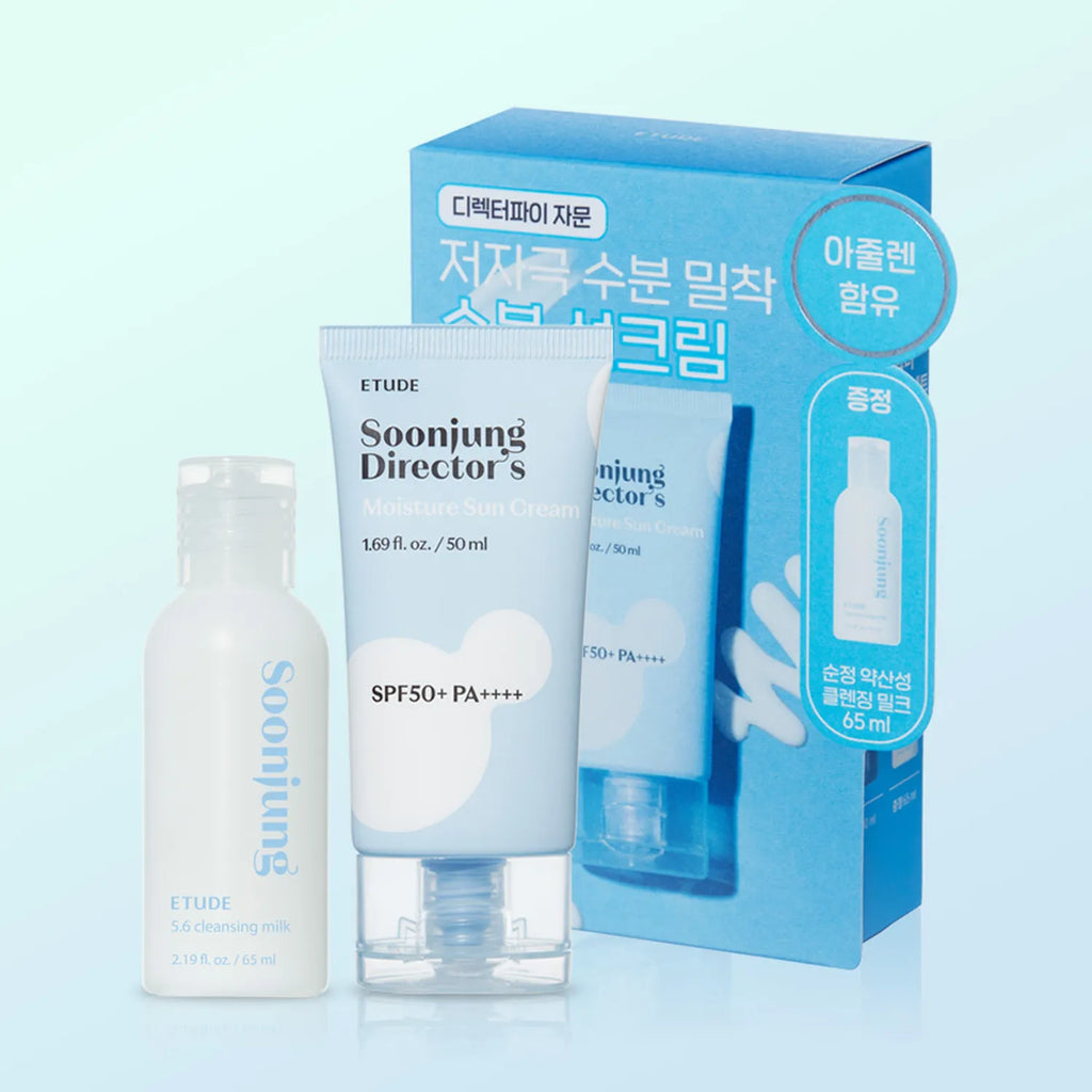 ETUDE Soonjung Director&rsquo;s Moisture Sun Cream 50ml Set (+pH 5.6 Cleansing Milk 65ml)