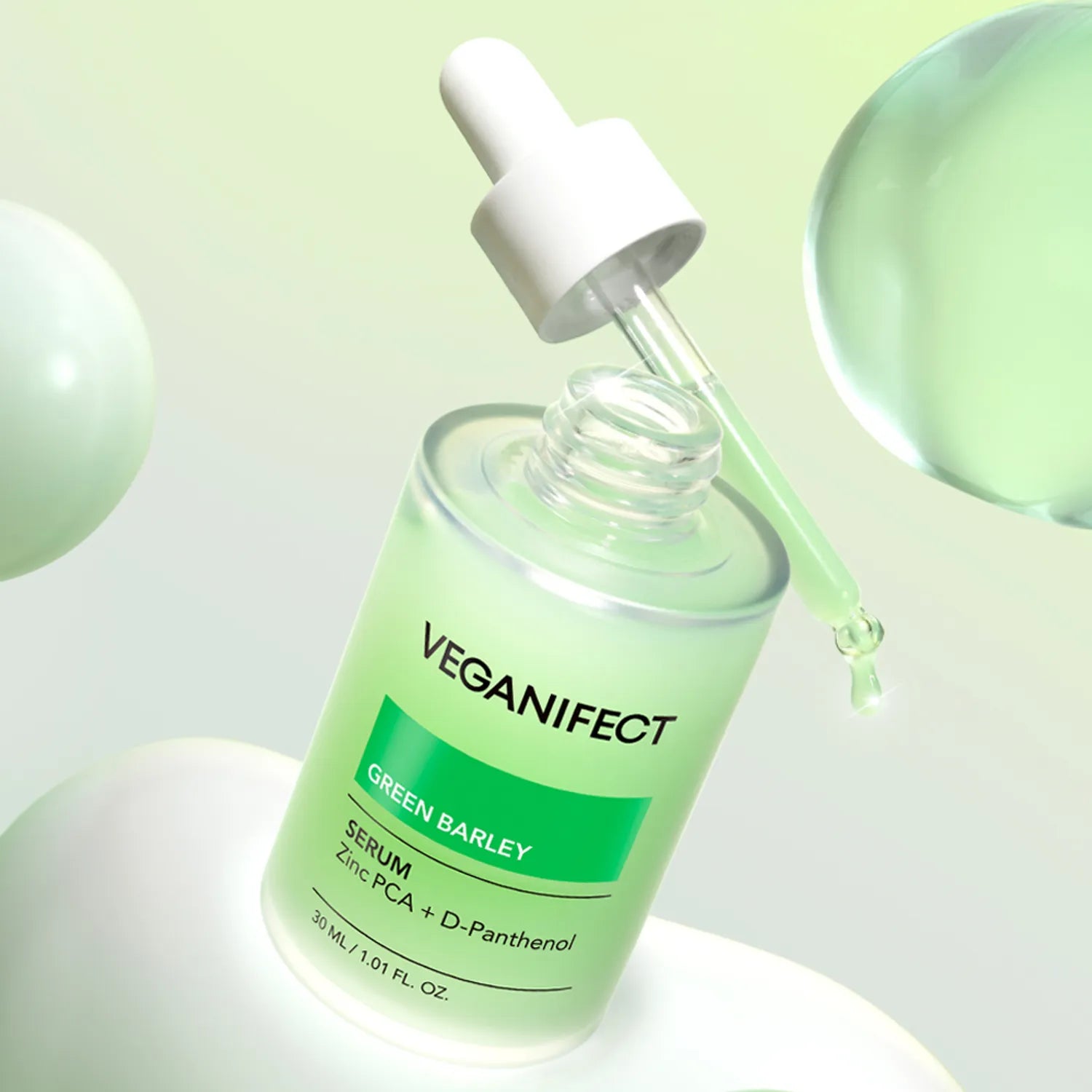veganifect. Green Barley Zinc Serum 30ml