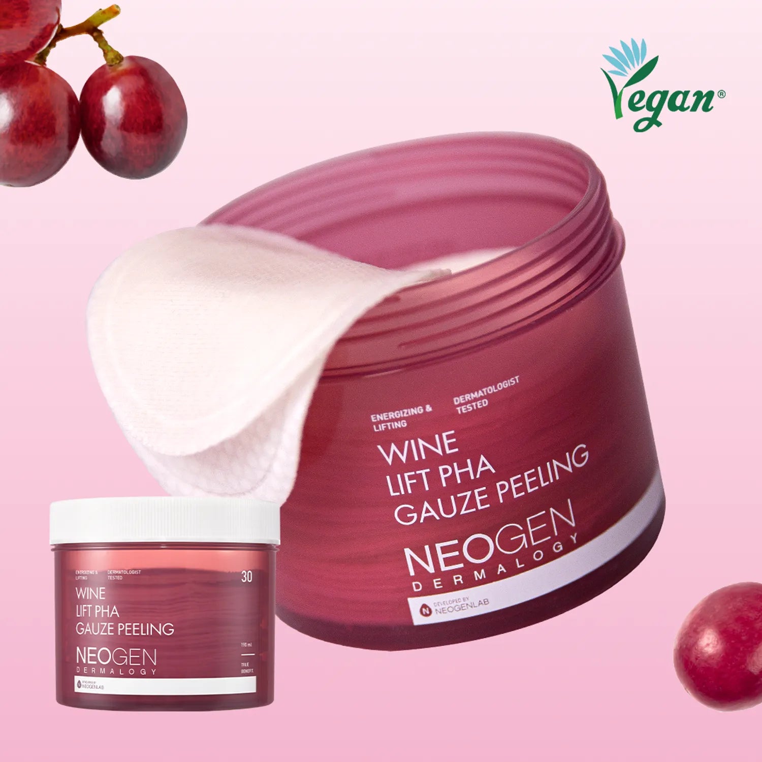Neogen Dermalogy Wine Lift PHA Gauze Peeling 30 Sheets
