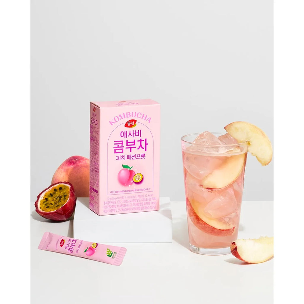 Dongsuh Apple Cider Vinegar Kombucha Peach Passion Fruit 50g (10 Sticks)