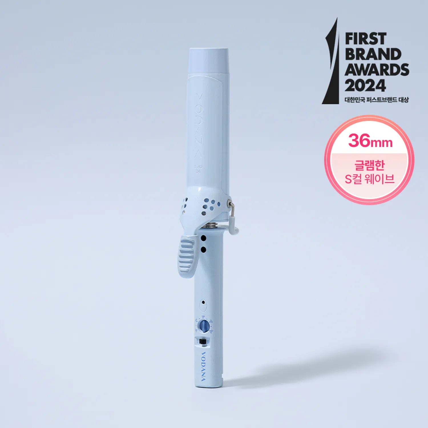 vodana Glamwave Curling Iron FV 36mm (Creamy Blue)