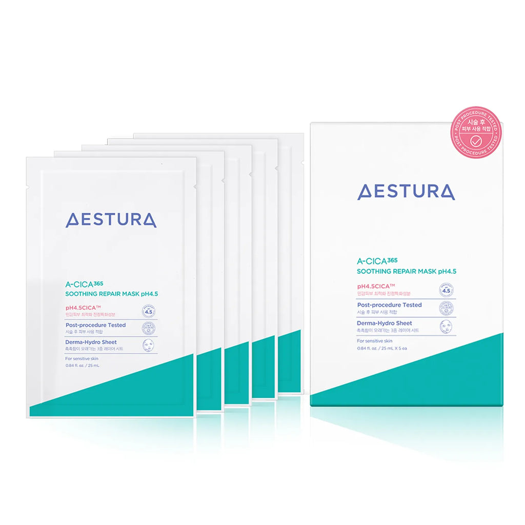 AESTURA A-Cica 365 Soothing Repair Mask Sheet pH4.5*5ea Set