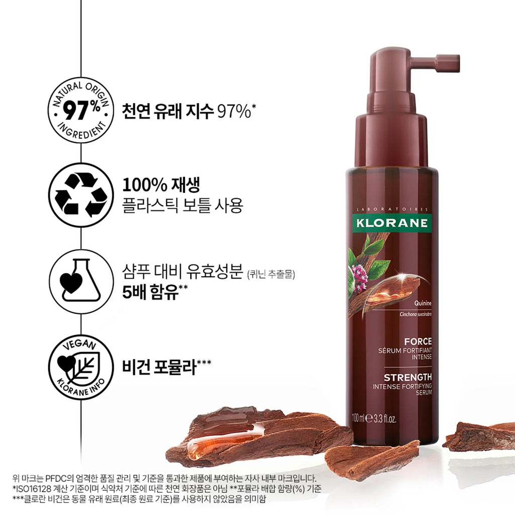 KLORANE Quinine Strength Intense Fortifying Serum 100ml Set