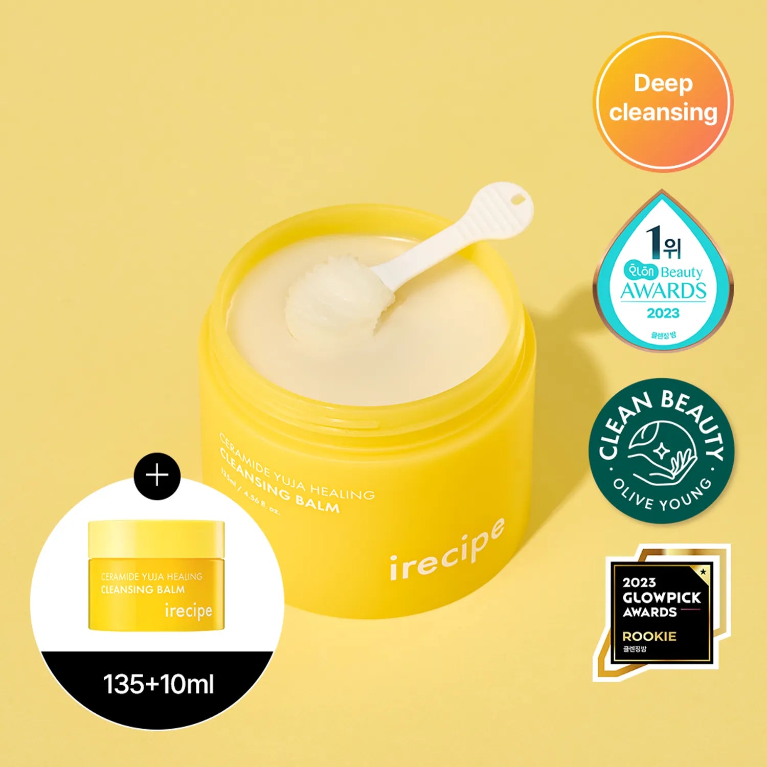 irecipe Ceramide Yuja Healing Cleansing Balm 120g Set (+10g)