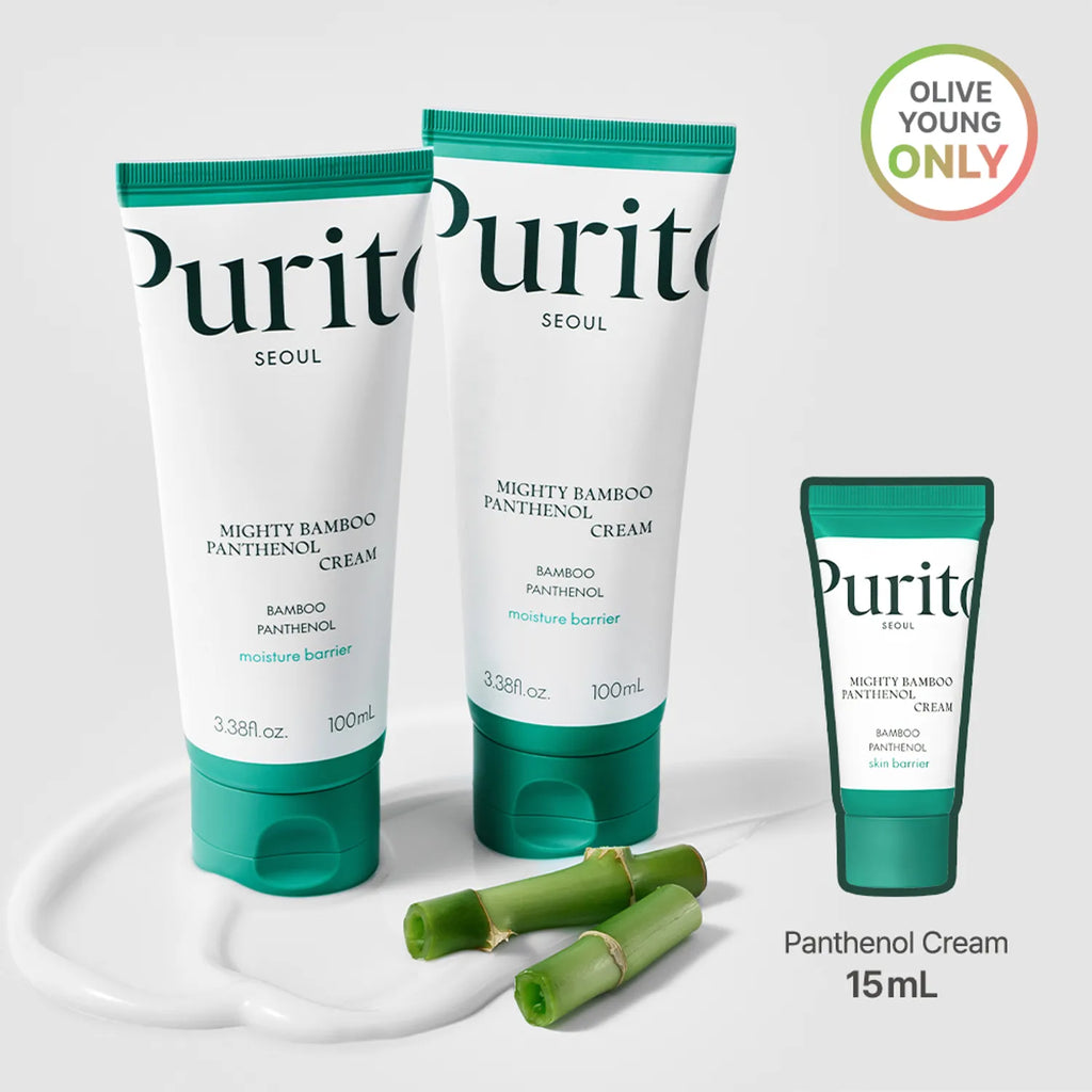 Purito Seoul Mighty Bamboo Panthenol Cream 100ml Duo Set (+15ml)