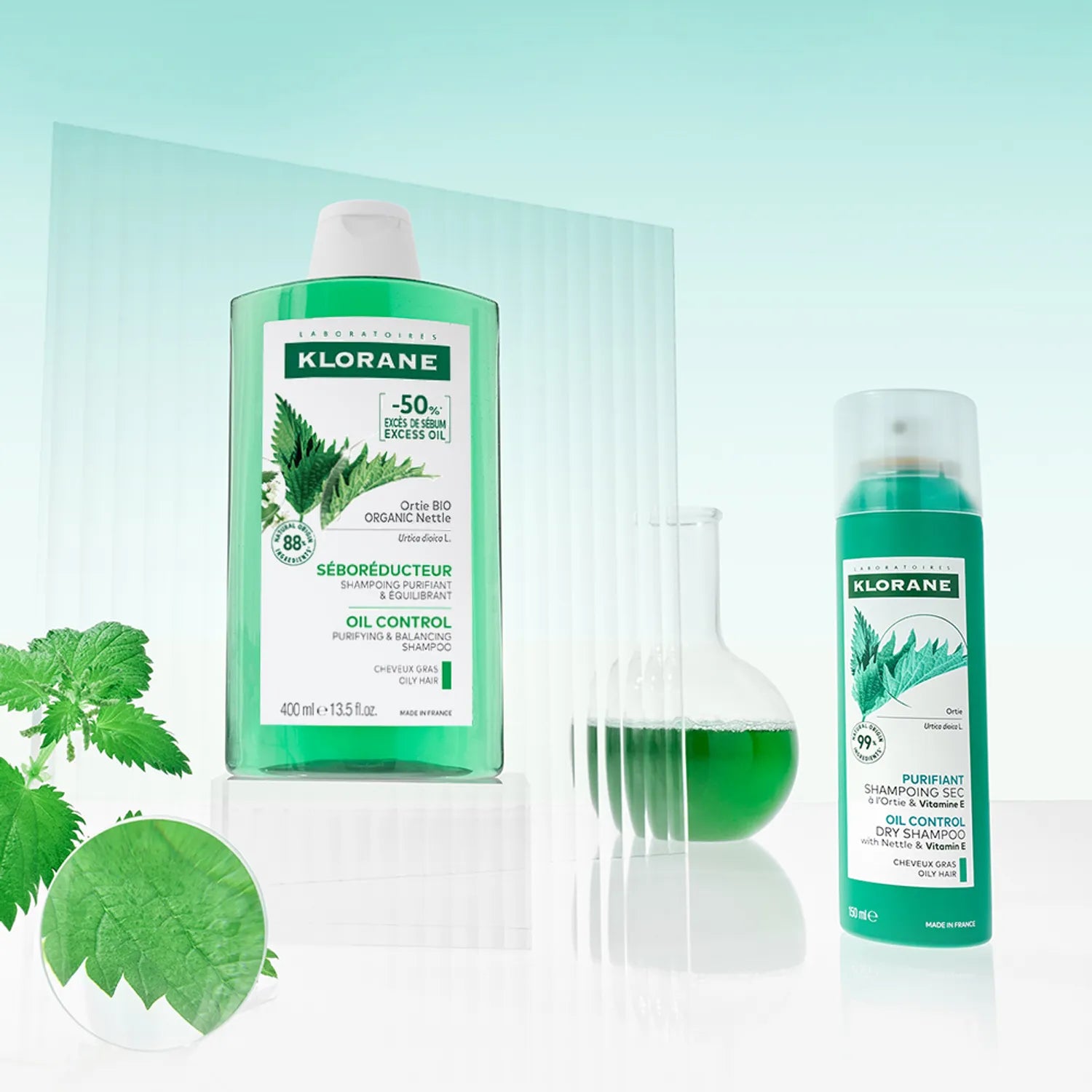 KLORANE Nettle No Sebum Shampoo 400mL (for oily scalp)