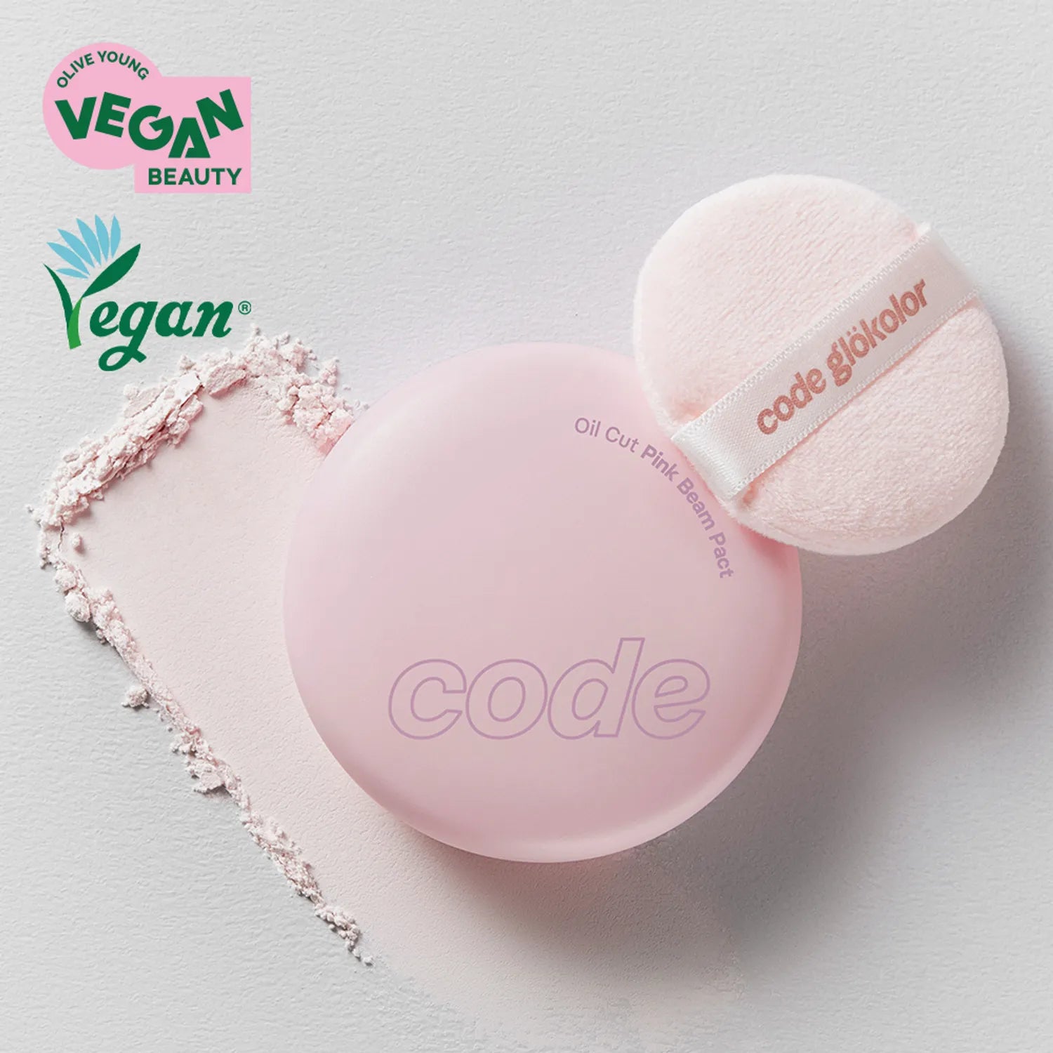 CODE GLOKOLOR Oil-Cut Pink Beam Pact 8g