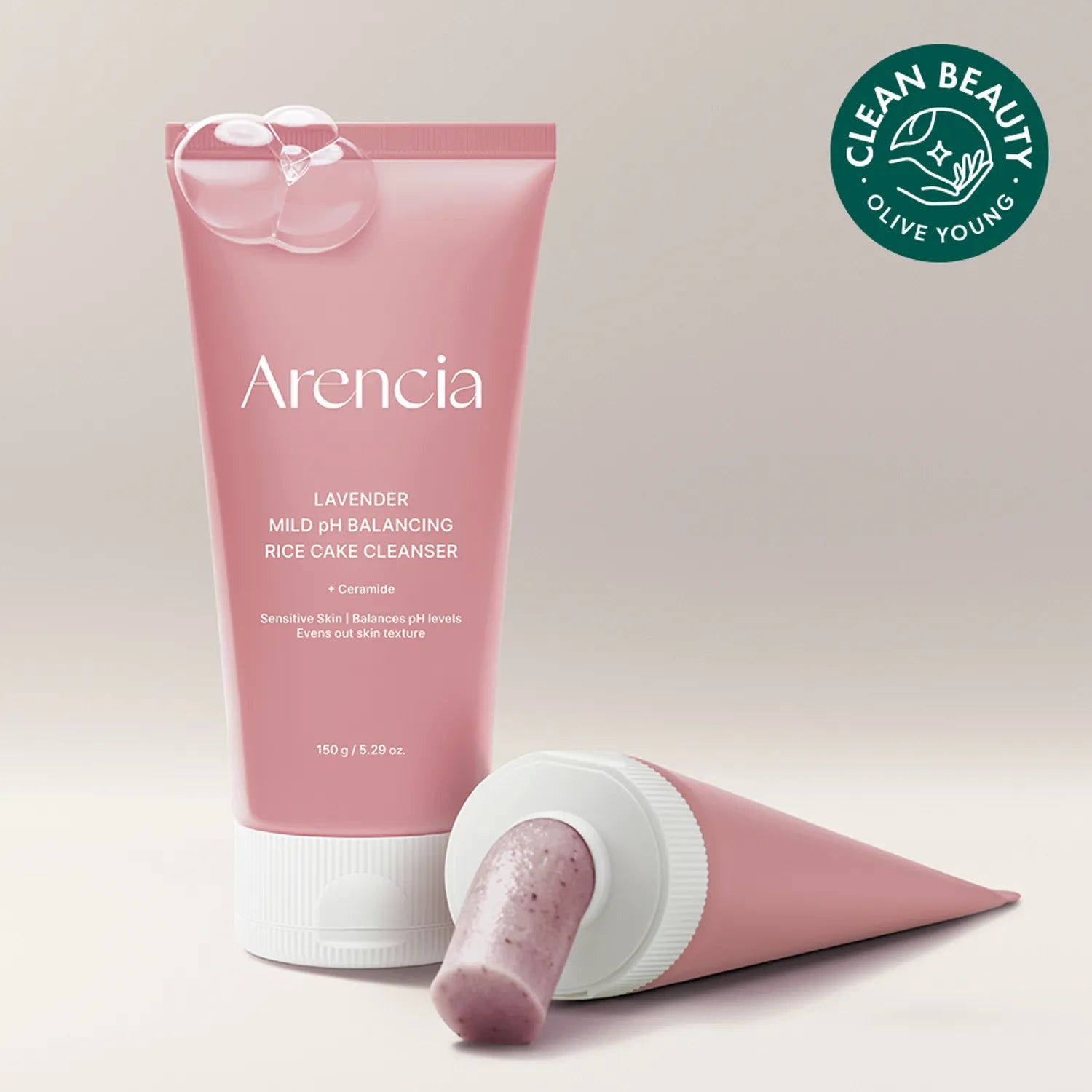 Arencia Lavender Mild pH Balancing Rice Cake Cleanser 150g