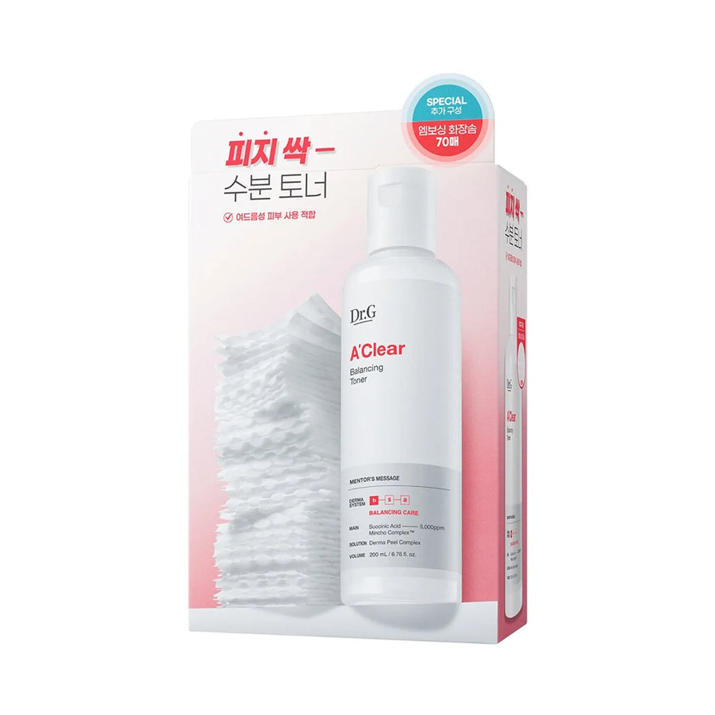 Dr.G A'Clear Balancing Toner 200mL Special Set (+Cotton Pads)