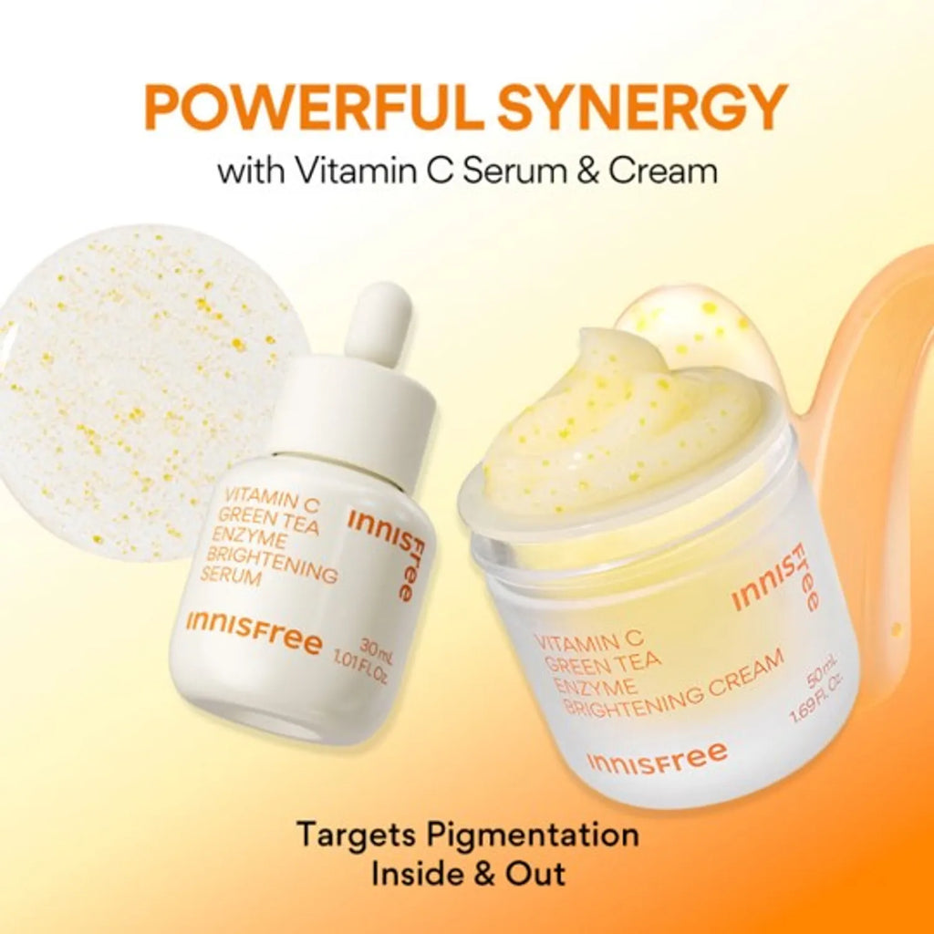 INNISFREE Vitamin C Green Tea Enzyme Brightening Cream 50ml Double Pack
