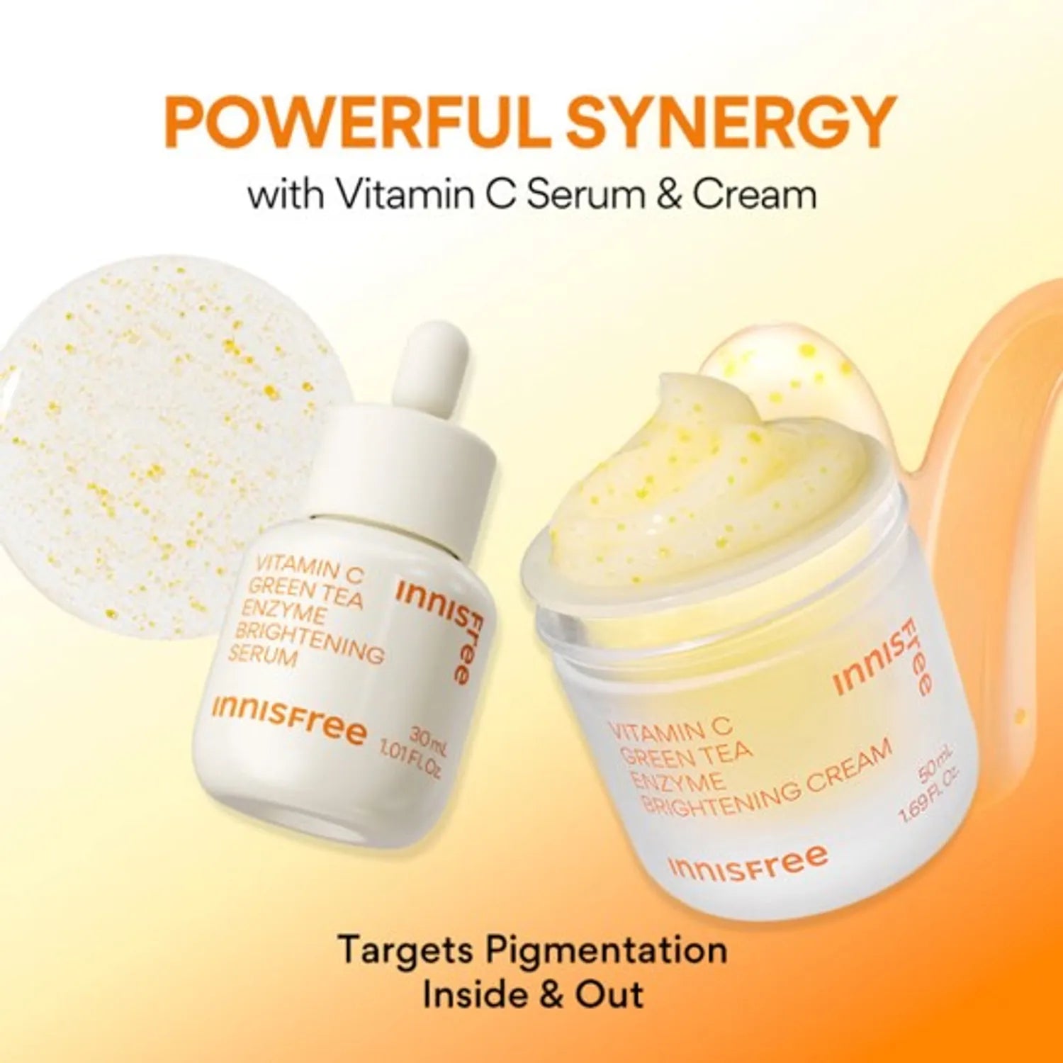 INNISFREE Vitamin C Green Tea Enzyme Brightening Cream 50ml Double Pack