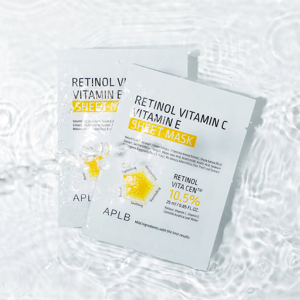 APLB Retinol Vitamin C Vitamin E Sheet Mask 25ml*10ea