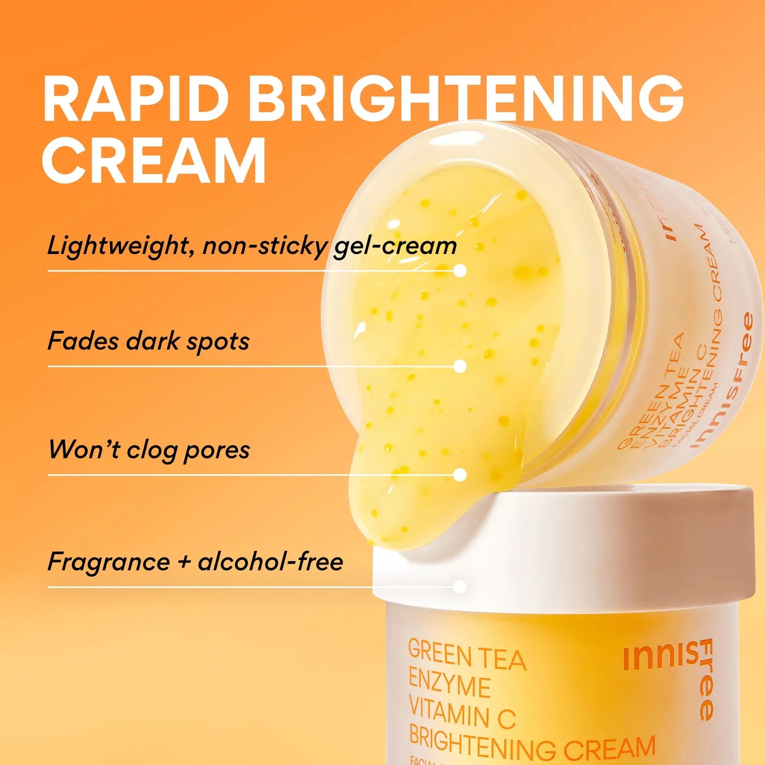 INNISFREE Vitamin C Green Tea Enzyme Brightening Cream 50ml Set (+20ml)