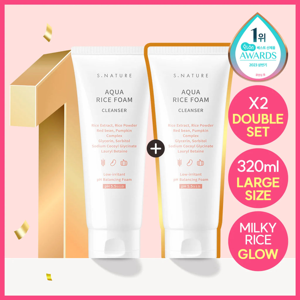S.NATURE Aqua Rice Foam Cleanser 160ml*2ea