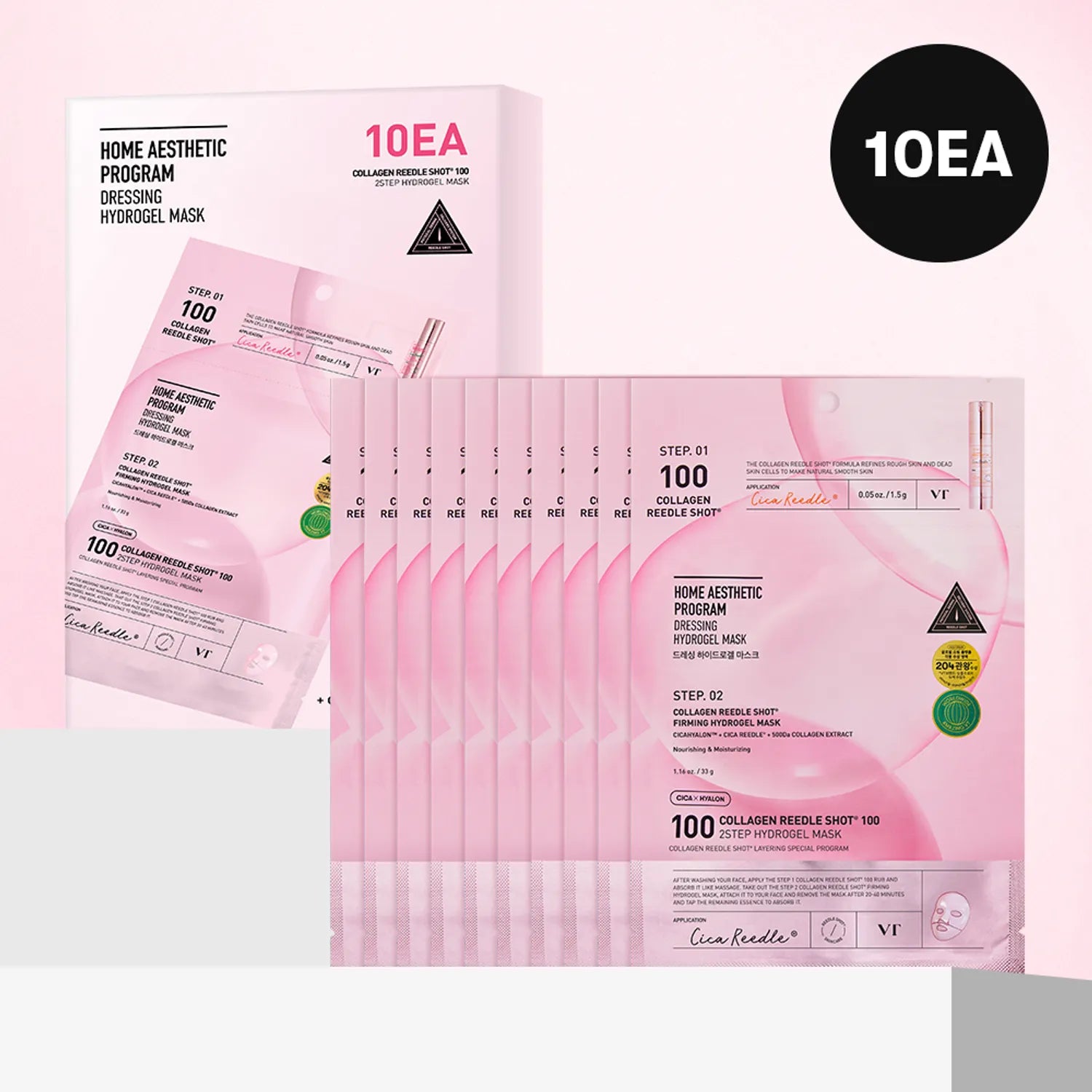 VT Collagen Reedle shot 100 2-Step Hydrogel Mask 10 Sheets