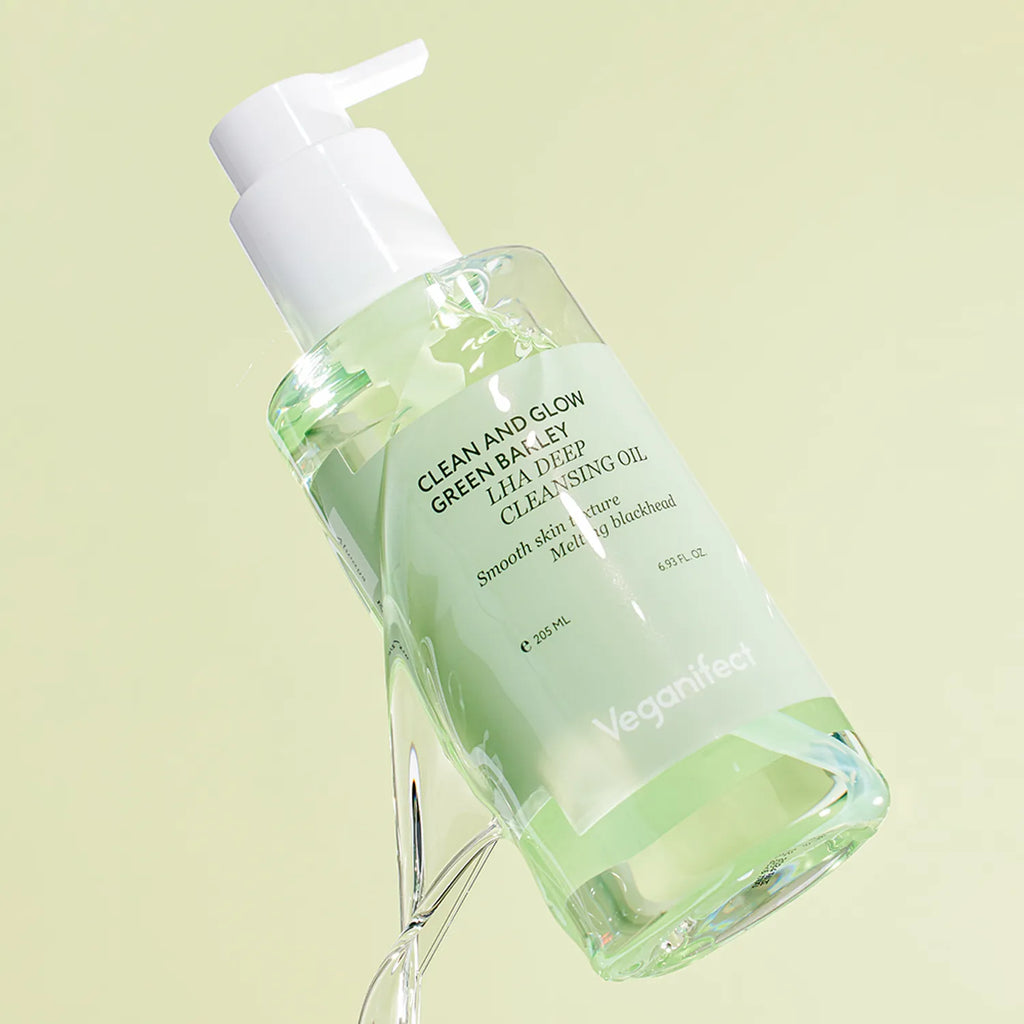 veganifect.Clean & Glow Green Barley LHA Deep Cleansing Oil 205ml Set (+Foam 30ml)