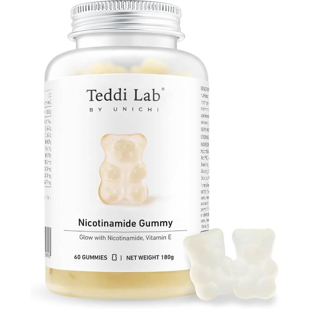 Nicotinamide Gummy, Glow with Nicotinamide & Vitamin E, Jasmine & Grapefruit Flavor, 60 gummies