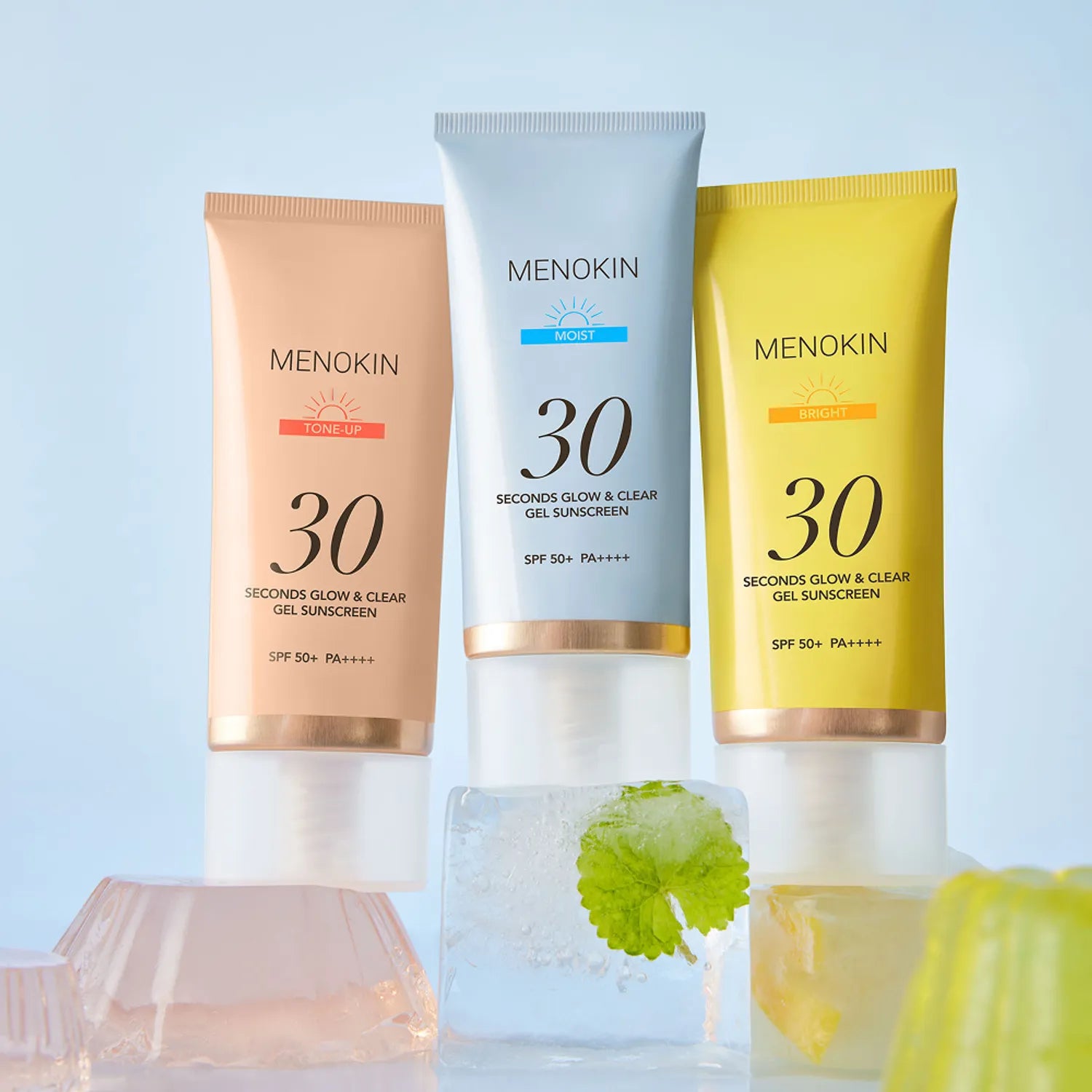 MENOKIN 30 Seconds Glow & Clear Gel Sunscreen 50ml