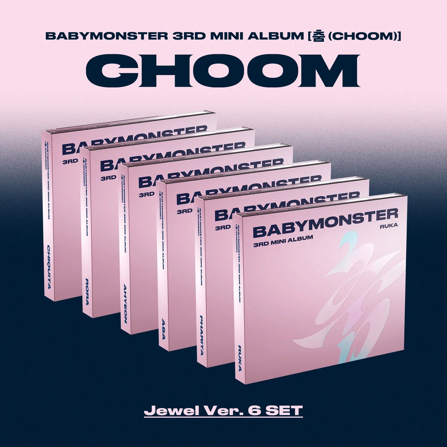 BABYMONSTER - 3rd Mini Album [CHOOM] (Jewel Ver.) (6 in 1 Set)