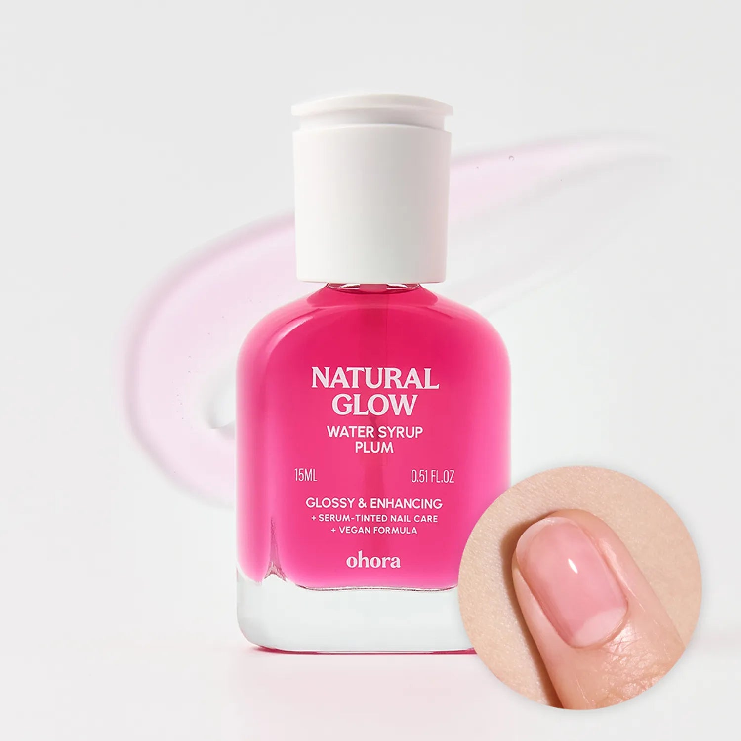 ohora Natural Glow Milk Syrup Nail Strengthener 15ml (10 Colors)