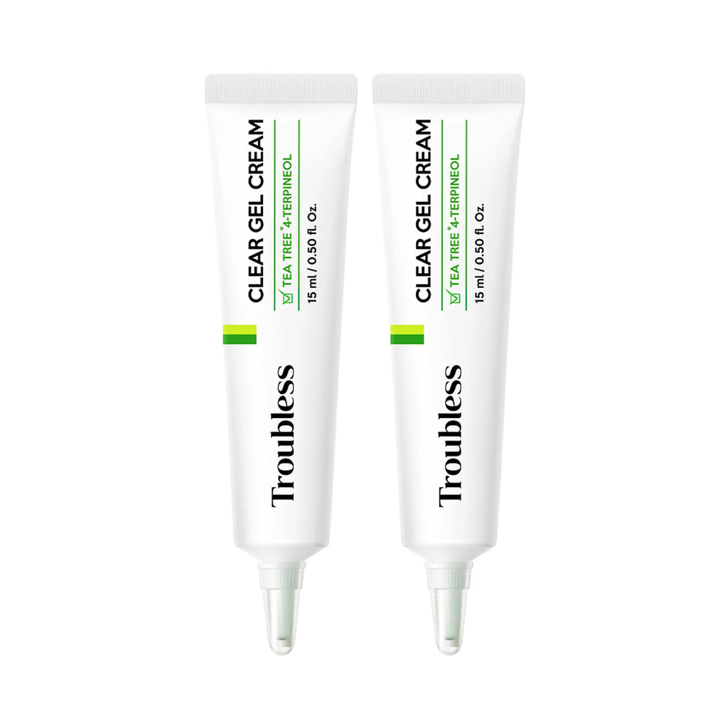 Troubleless Clear Gel Cream 15ml 1+1 Double Pack