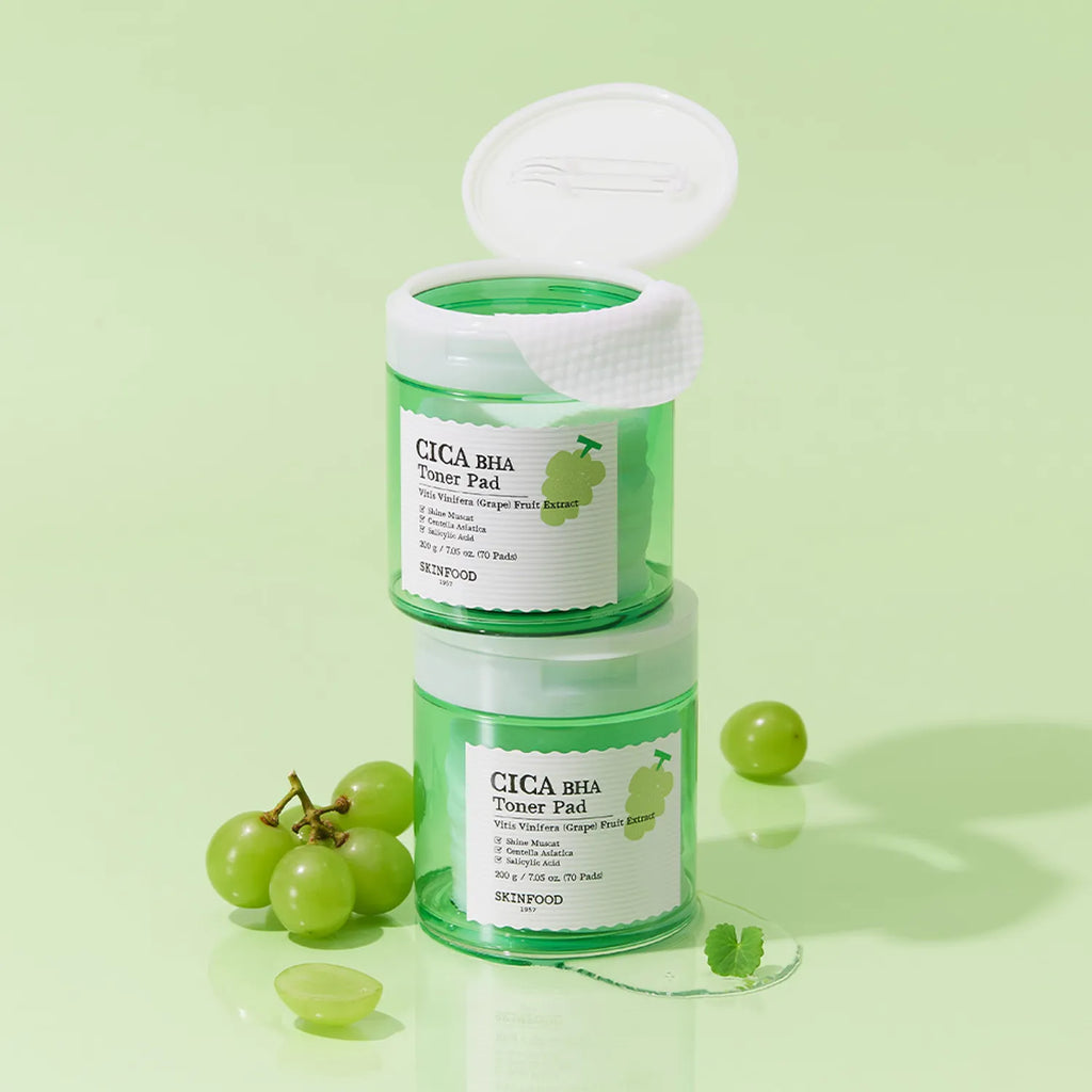 SKINFOOD Shine Muscat Cica BHA Toner Pad 70P