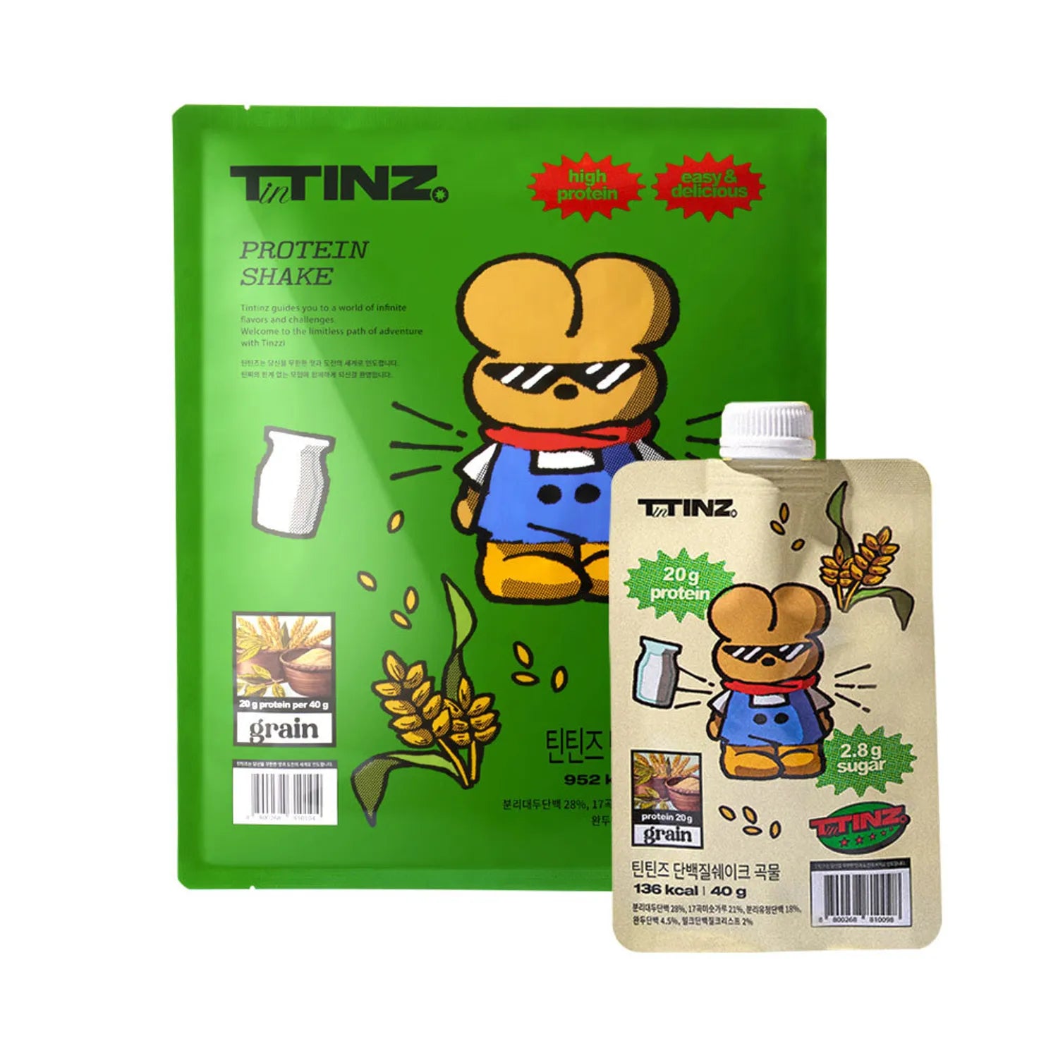 TinTINZ Protein Shake #Grain 40g*7ea