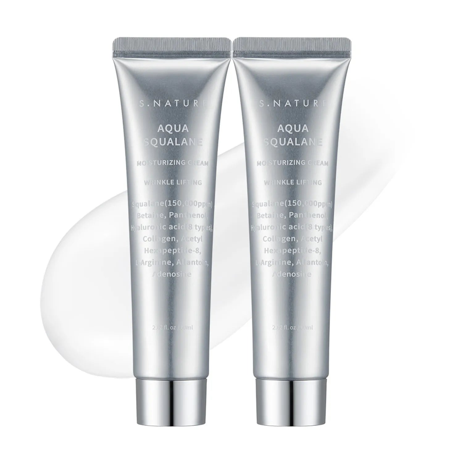 [Valen EDITION] S.NATURE Aqua Squalane Moisturizing Cream 60ml Double Pack (+Pouch Keyring)