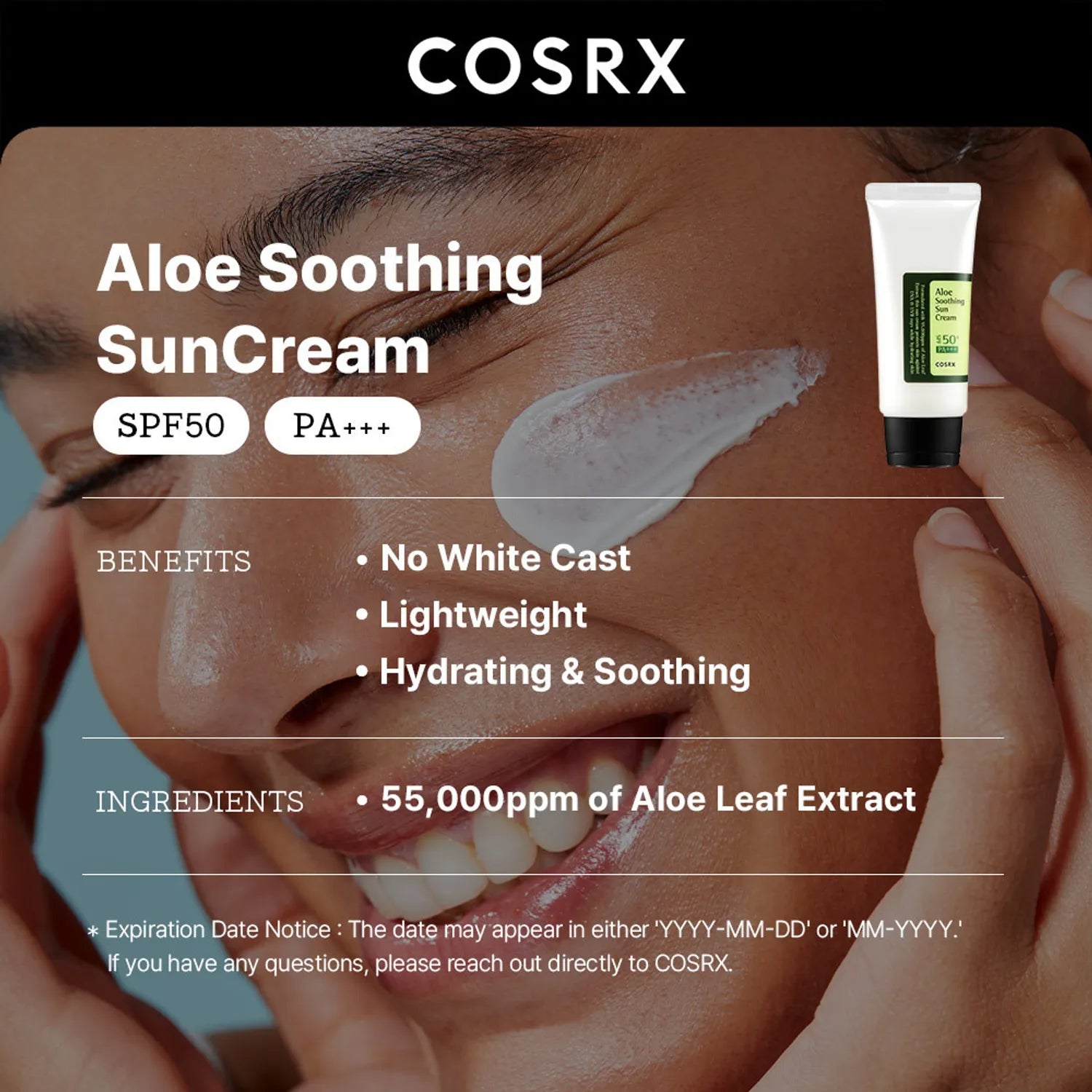 COSRX Aloe Soothing Sun Cream SPF50+