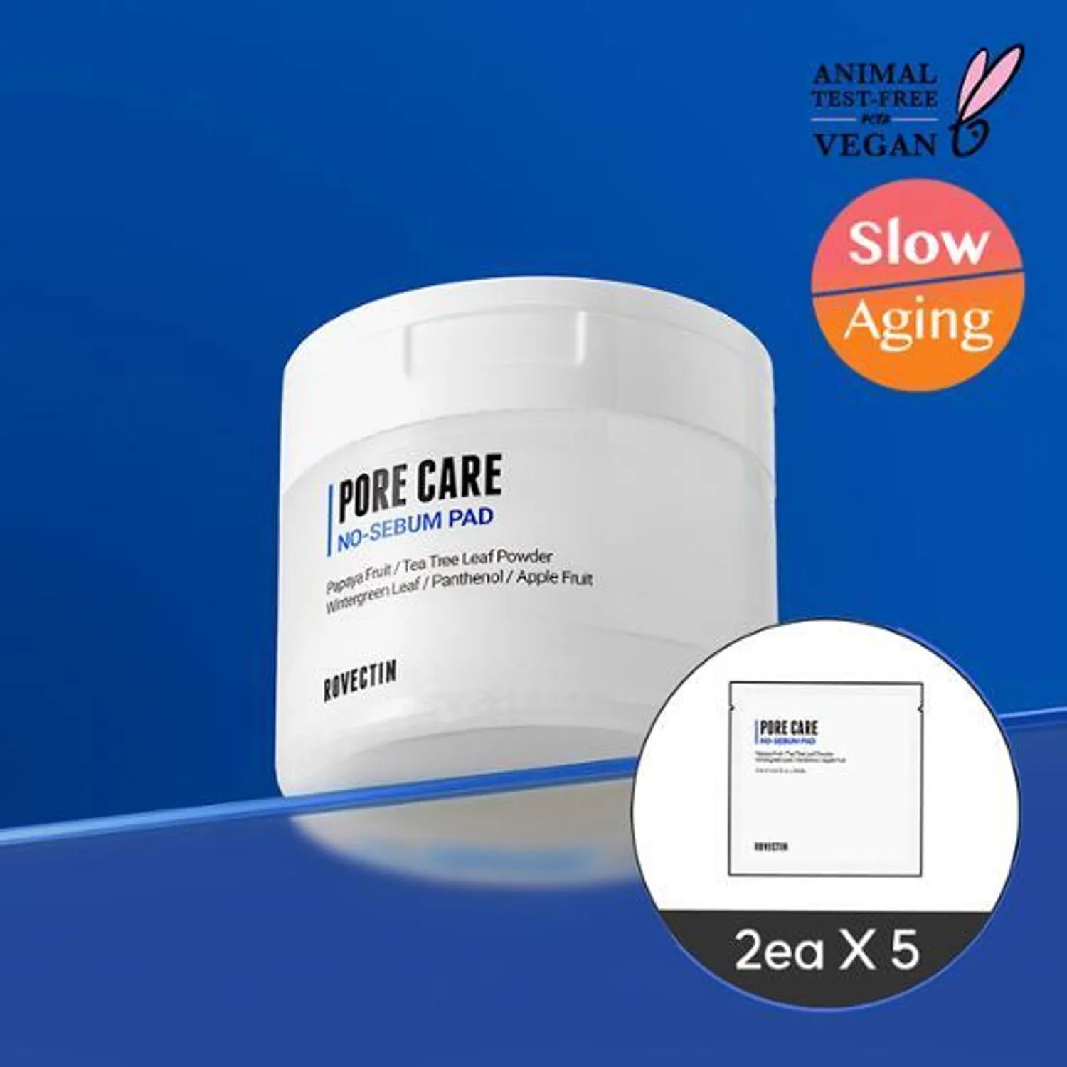 ROVECTIN Pore Care No Sebum Pad 60P (+10P)