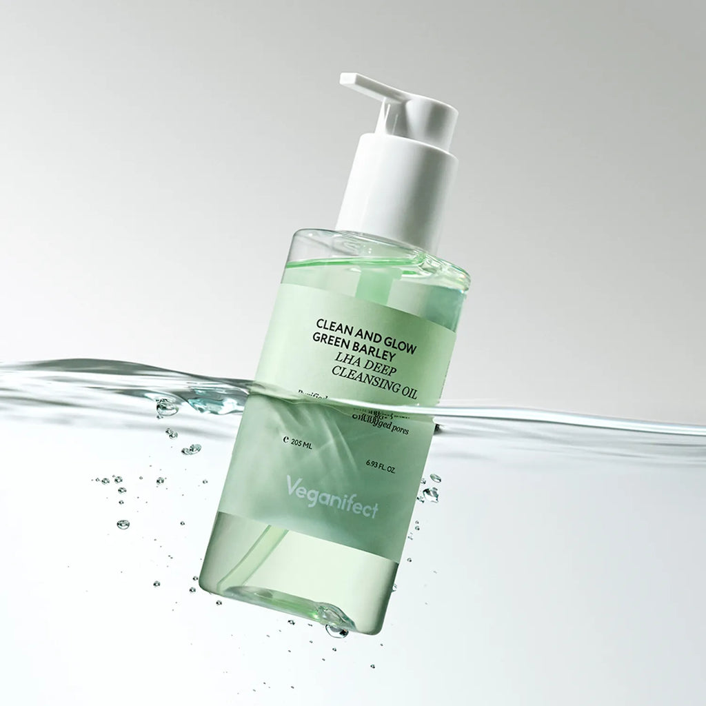 veganifect.Clean & Glow Green Barley LHA Deep Cleansing Oil 205ml Set (+Foam 30ml)