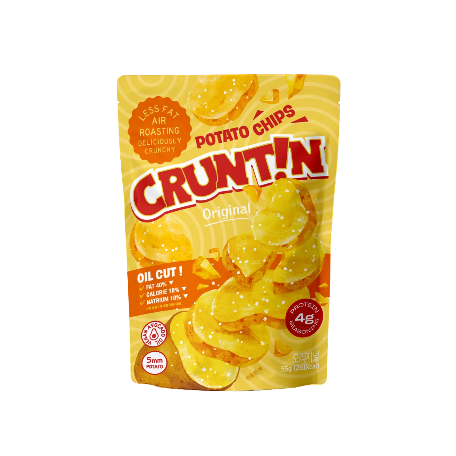 CRUNTIN 5mm Whole Potato Chips #Original 55g