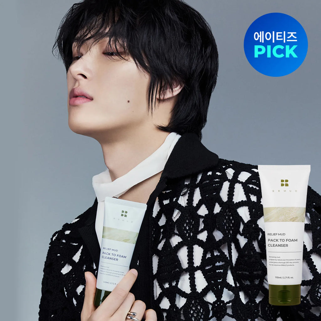 [ATEEZ PICK] BRMUD Relief Mud Pack To Foam Cleanser 110mL
