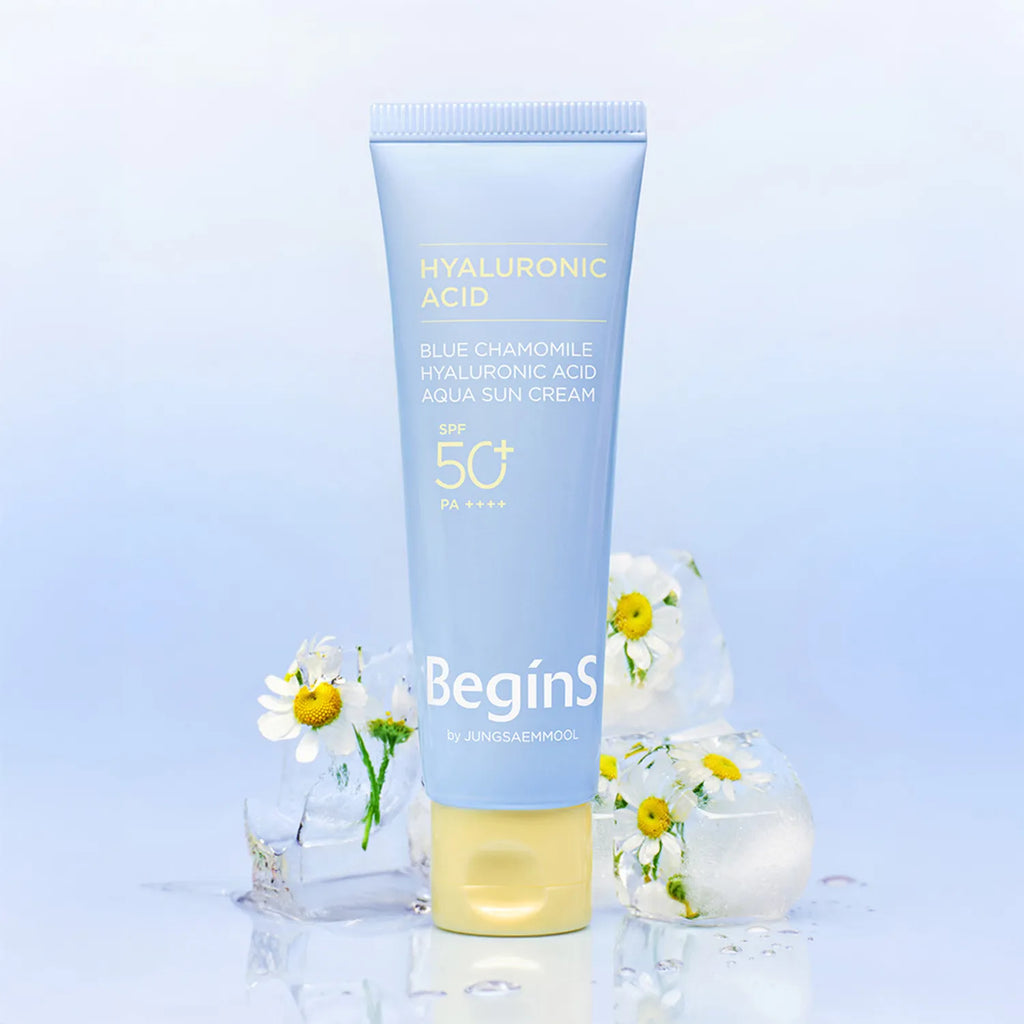 begins by JUNGSAEMMOOL Blue Chamomile Hyaluronic Acid Aqua Sun Cream 50ml