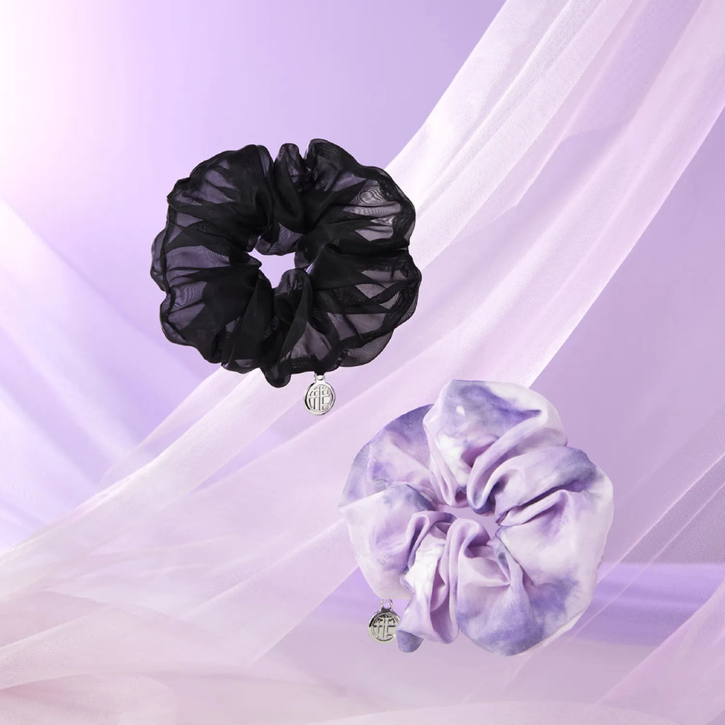 [LEESLE EDITION] Fillimilli Scrunchie (Black/Purple)