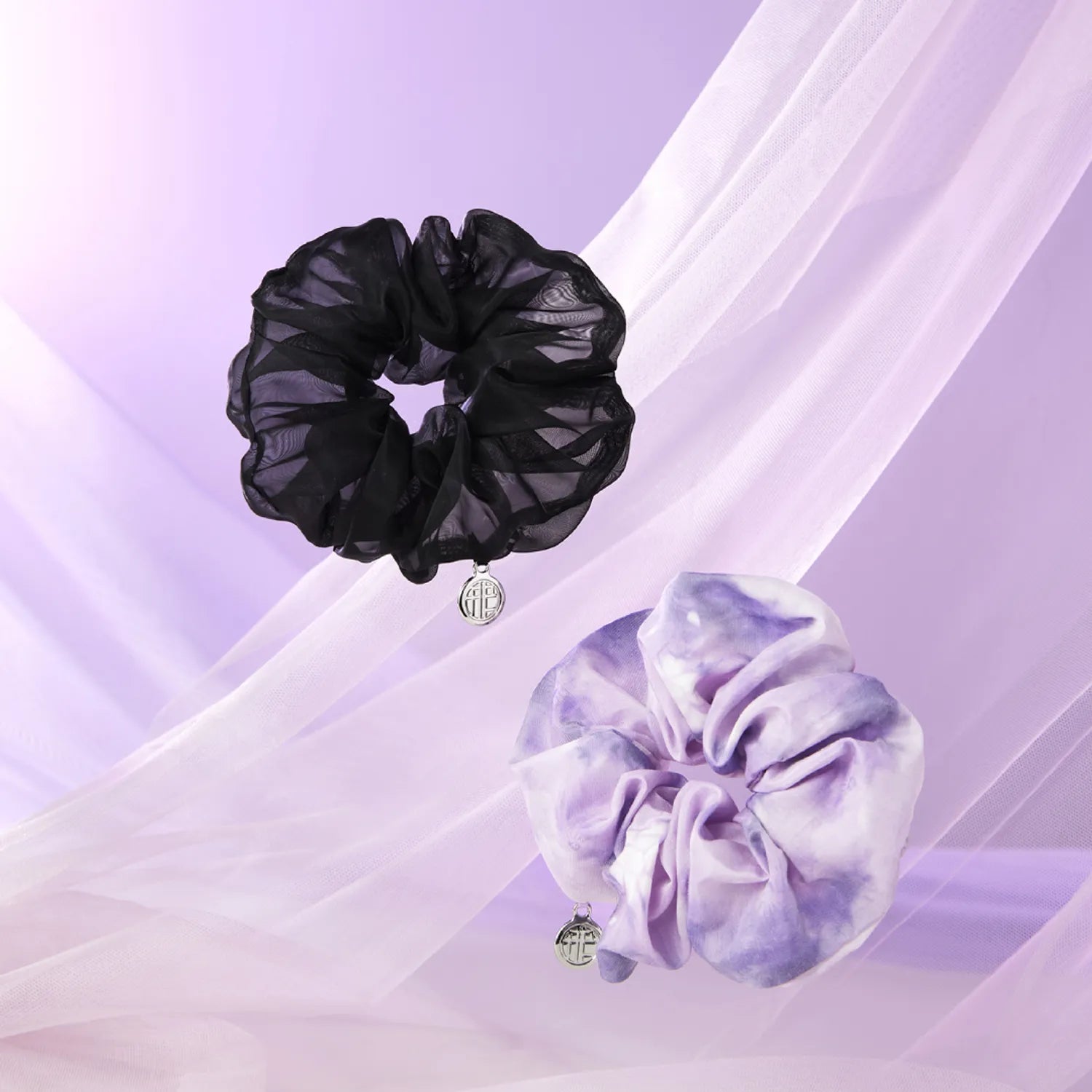 [LEESLE EDITION] Fillimilli Scrunchie (Black/Purple)