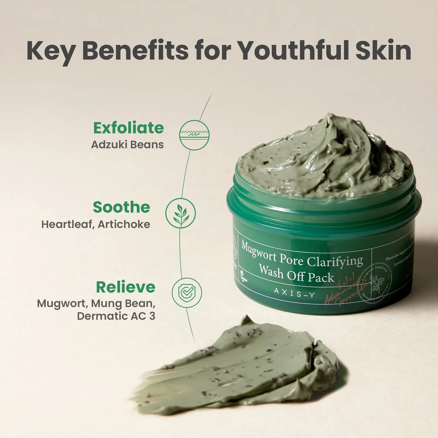 AXIS-Y Mugwort Pore Clarifying Wash Off Pack 100mL