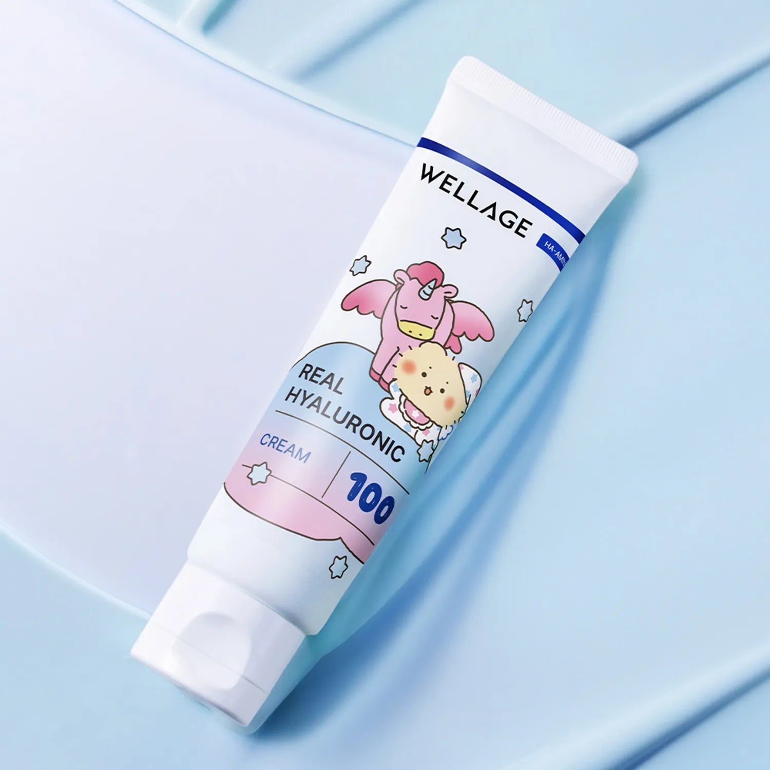 [mangomee EDITION] WELLAGE Real Hyaluronic 100 Cream 50ml Double Pack (+Key Cap)