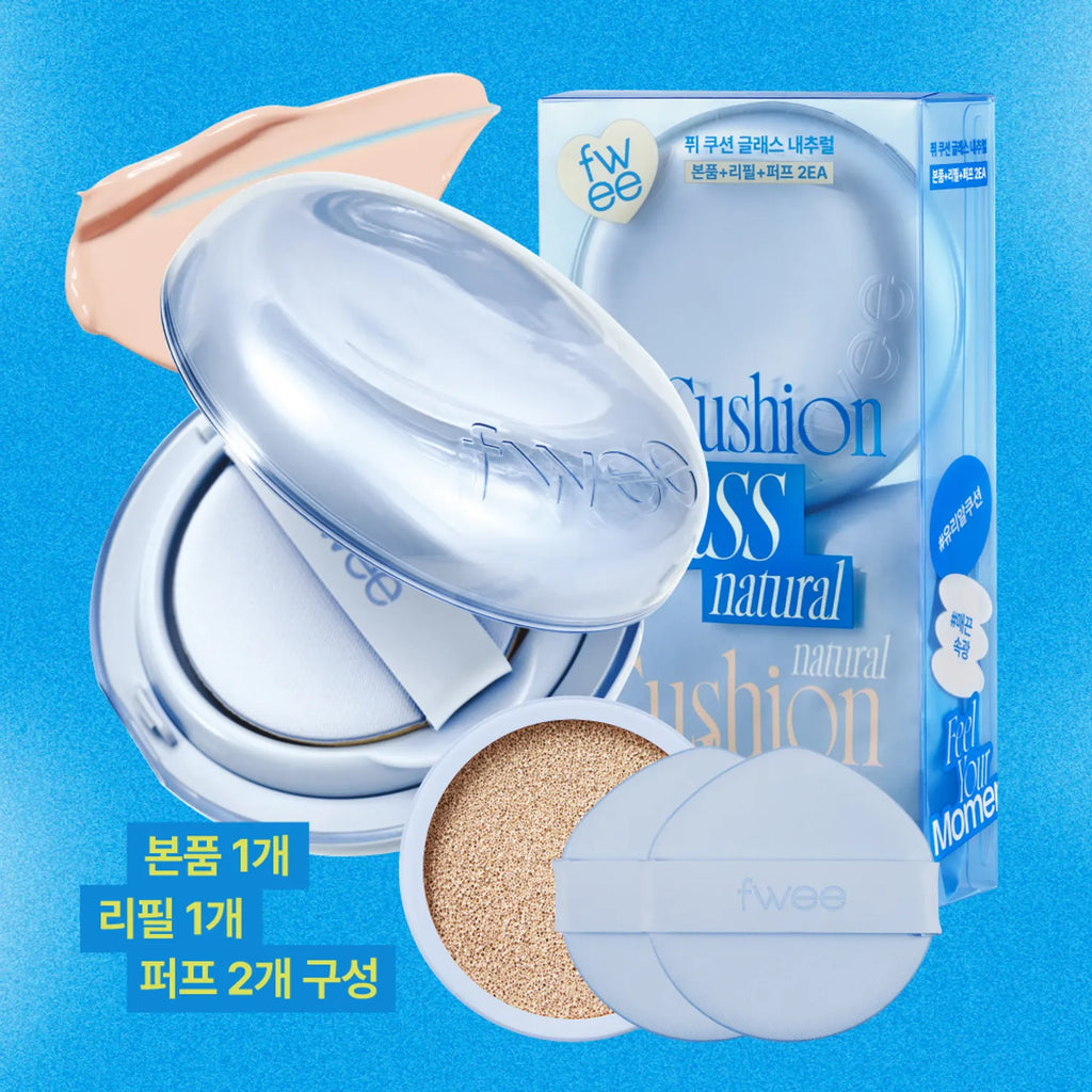 fwee Cushion Glass Natural (+Refill/Puff 2P)