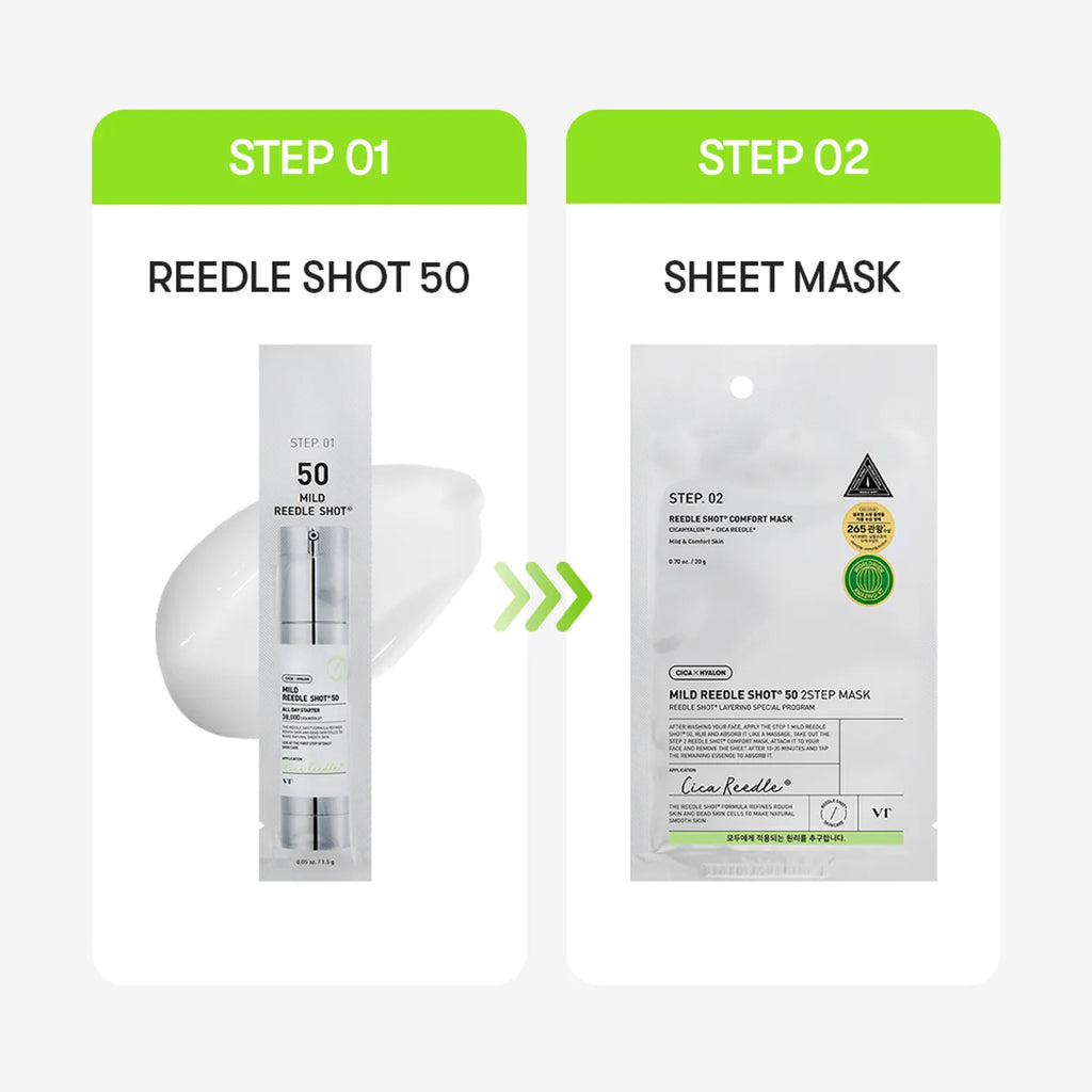VT Mild Reedle Shot 2 Step Mask Sheet 1ea