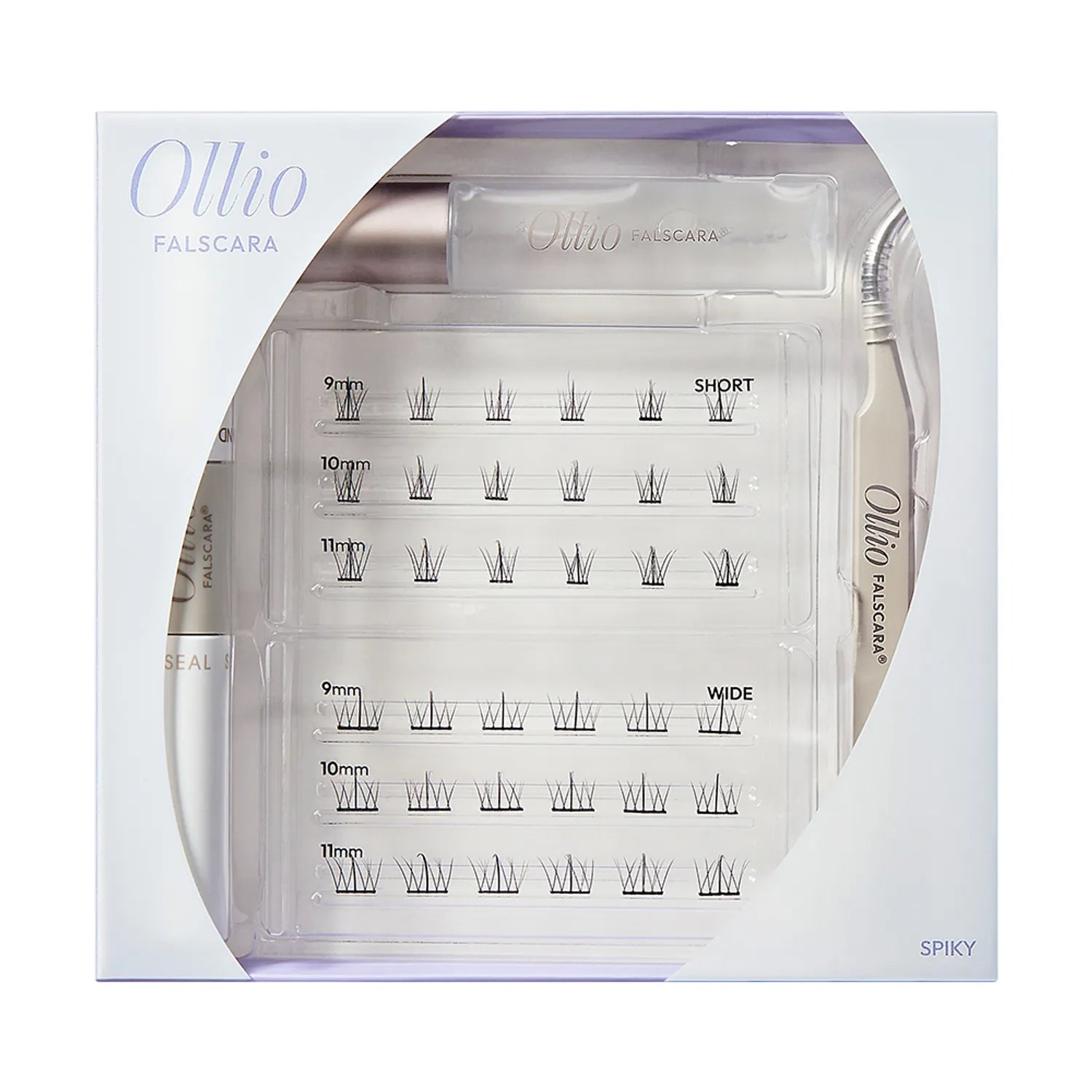 Ollio Falscara Eyelash All-in-One [KIT] (9/10/11mm) 36pcs (+Mini Bond, Tweezer, Mini Remover)