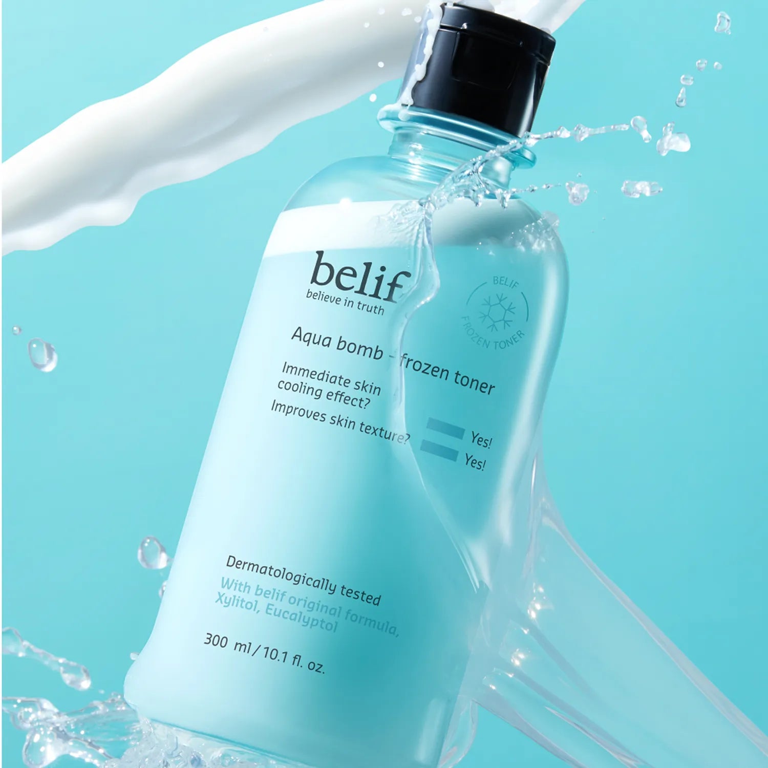[dropdropdrop EDITION] belif Aqua Bomb Frozen Toner Set (Toner 300ml+50ml+Gel Pad 140P)