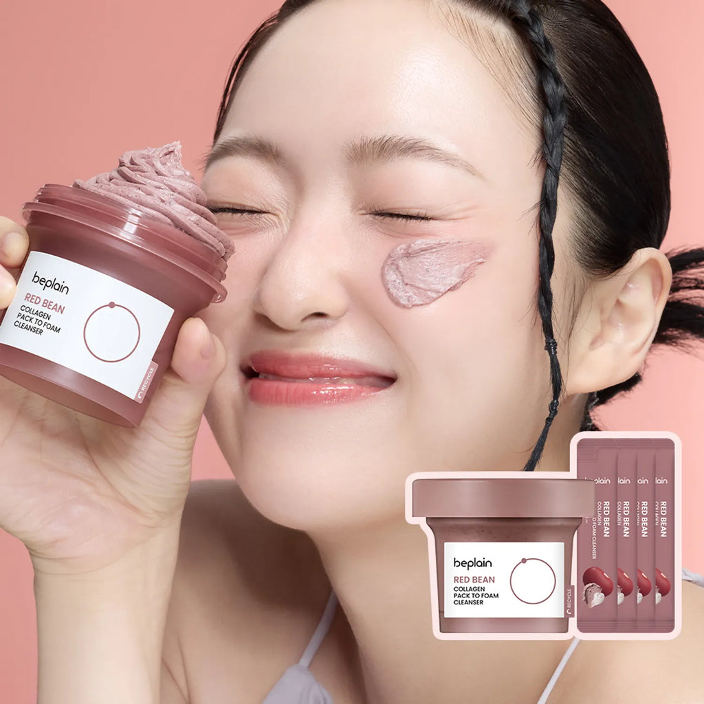 beplain Red Bean Collagen Pack To Foam Cleanser 100ml Set (+5ml*4ea)