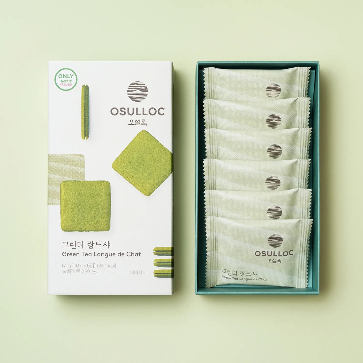OSULLOC Green Tea Langue de Chat 6ea