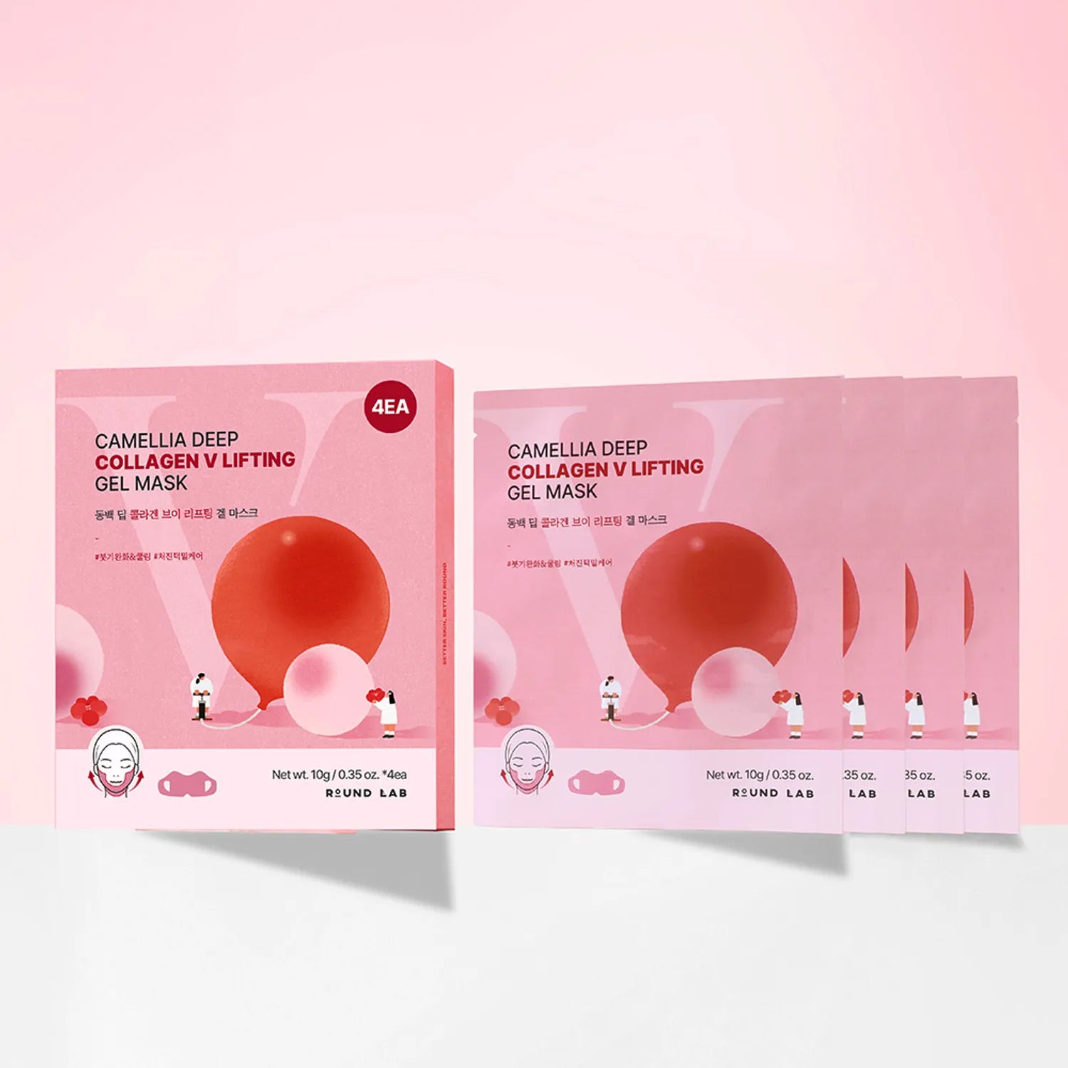 ROUND LAB Camellia Deep Collagen V Lifting Gel Mask Sheet 4ea