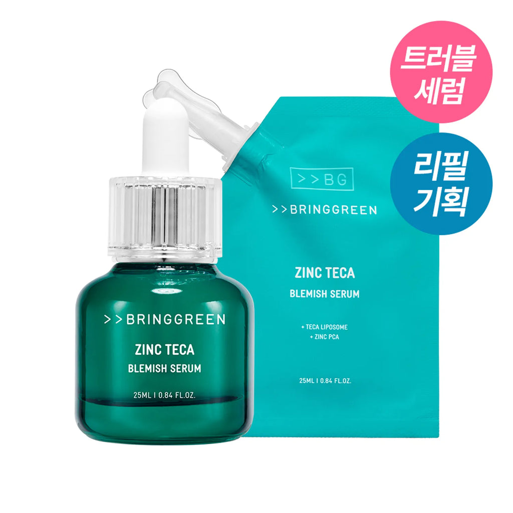 BRINGGREEN Zinc Teca Blemish Serum 50ml Set (+Refill 25ml+Blue Bean Lotion 1.5mlX6ea)