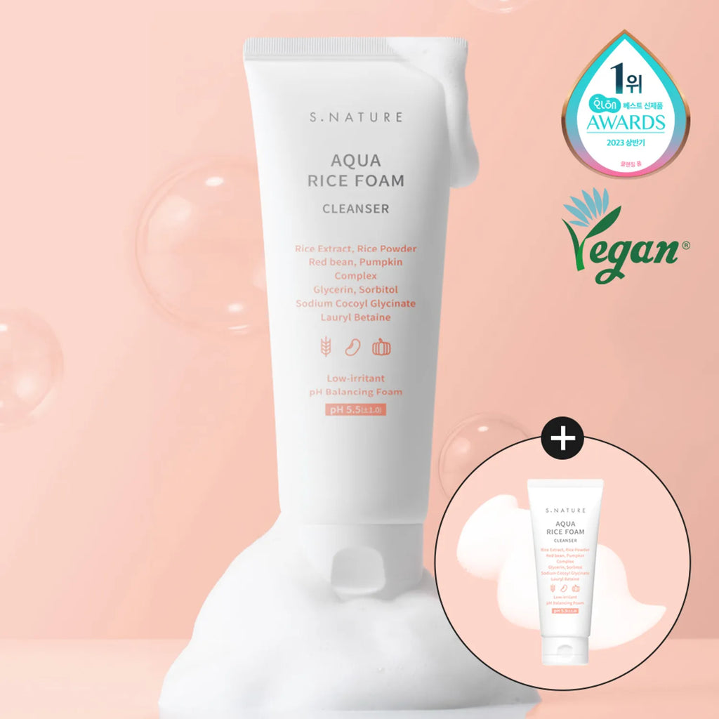 S.NATURE Aqua Rice Foam Cleanser 160ml Special Set (Special Gift:20ml)
