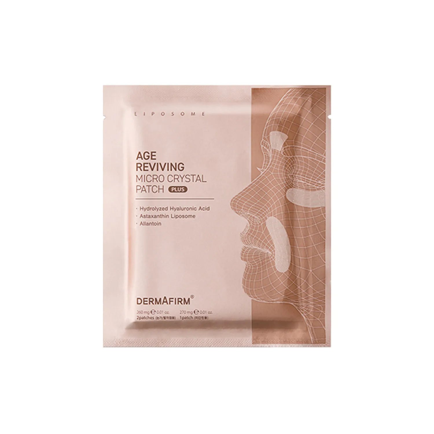 DERMAFIRM Age Reviving Micro Crystal Patch Plus (Nasolabial folds 4P + Between brows 2P)
